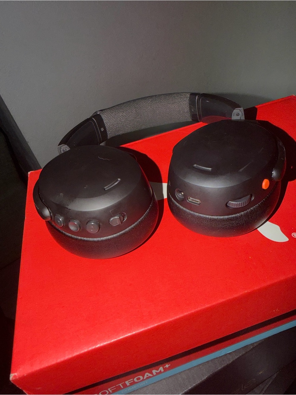 Skullcandy Over-Ear Headphones in Black with Orange Accent